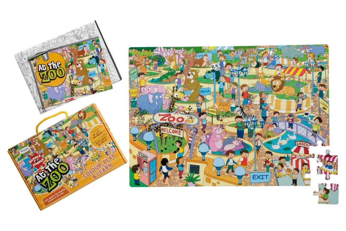 Majestic Book Club At The Zoo Fun and Educational Floor Puzzle