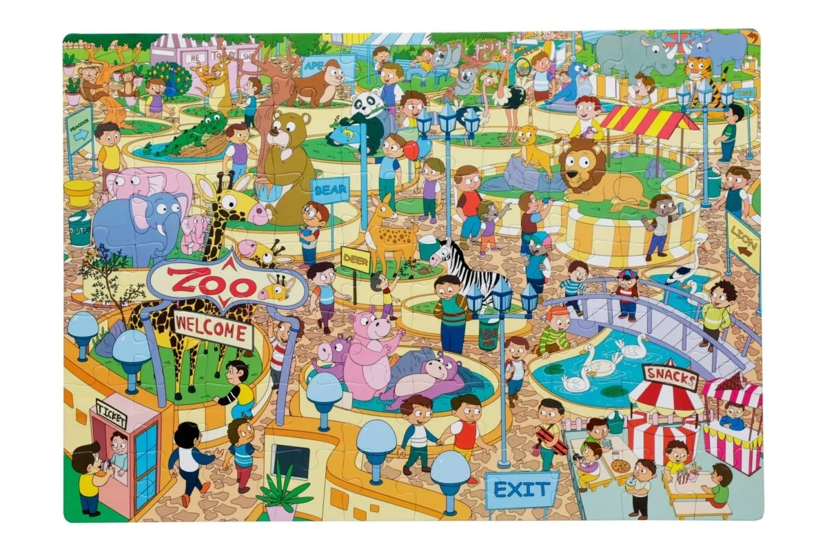 Majestic Book Club At The Zoo Fun and Educational Floor Puzzle
