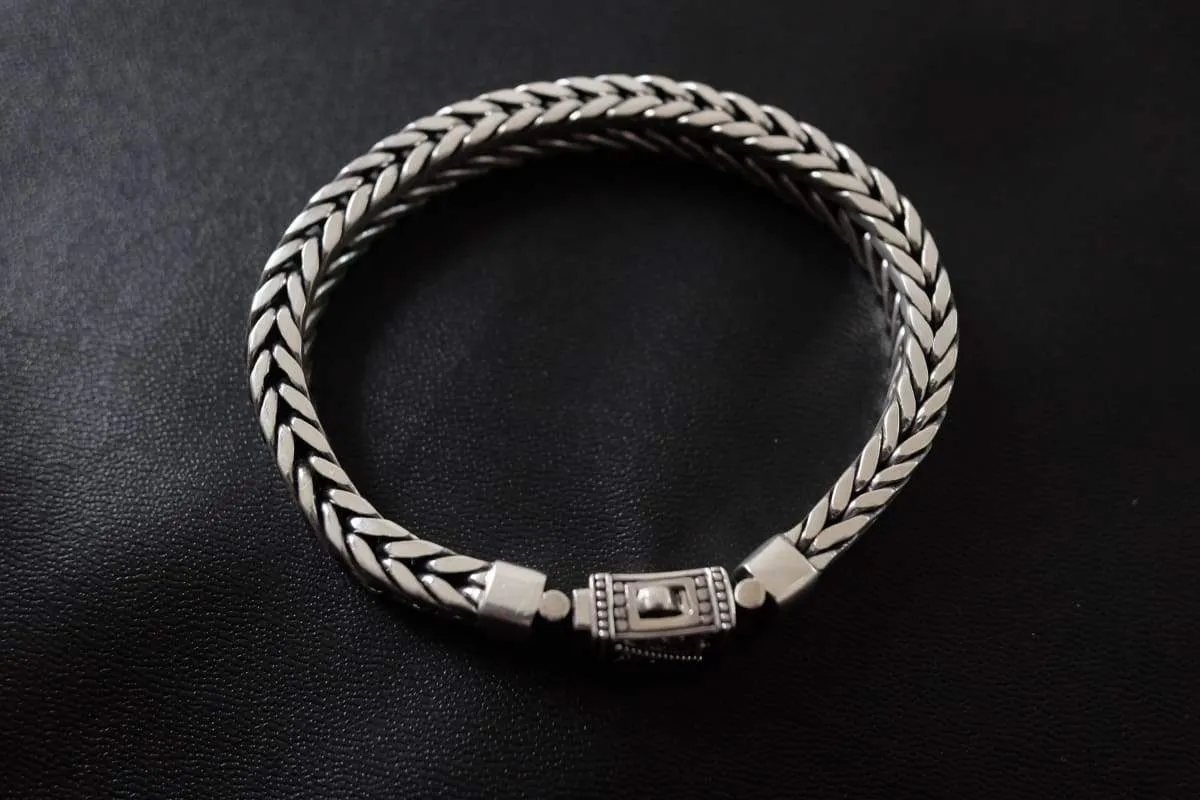 Mens Silver Dragon Chain Bracelet, Best Gifts for Husband
