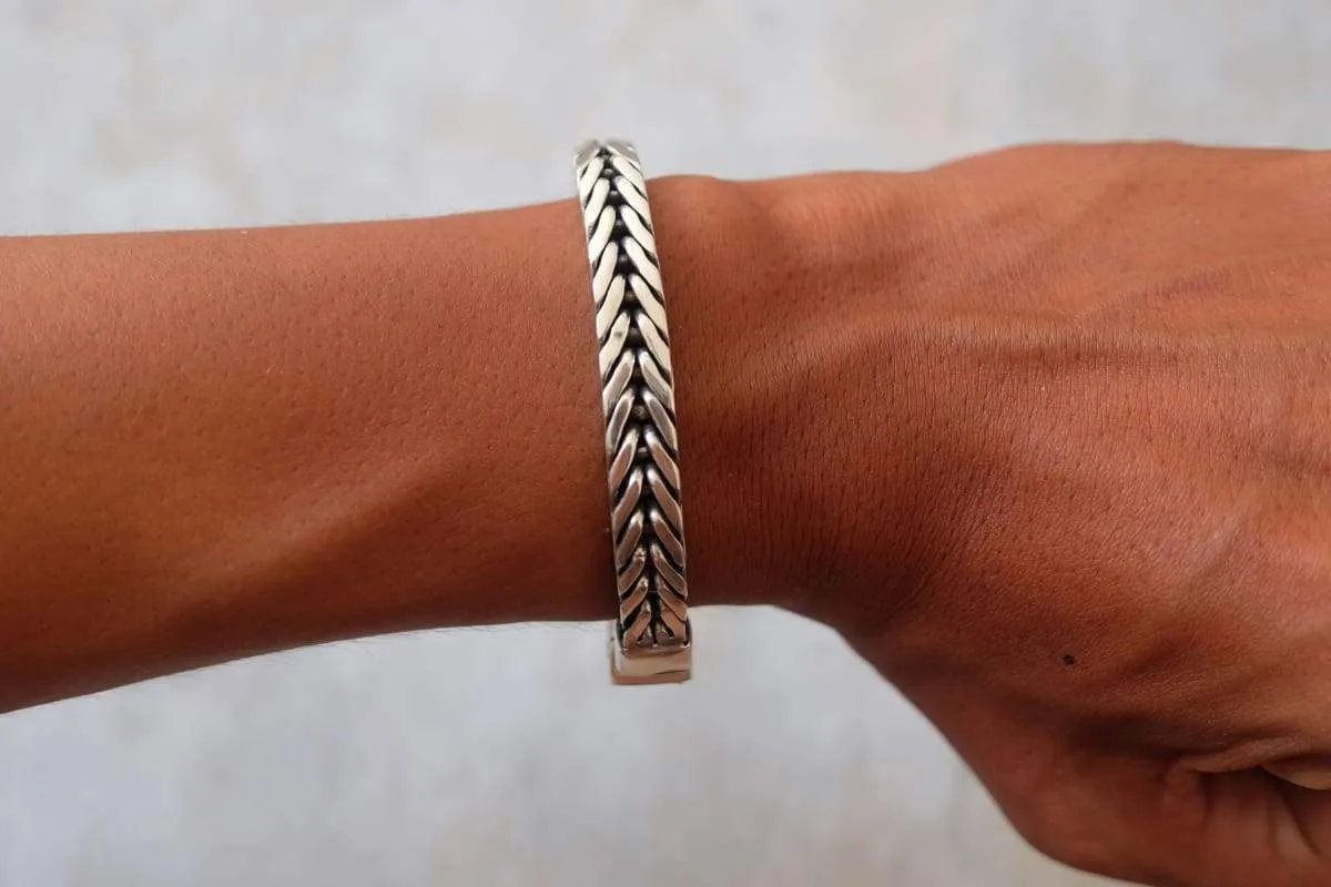 Mens Silver Dragon Chain Bracelet, Best Gifts for Husband