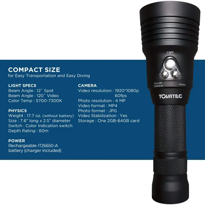 MERA Dive Light & Built In Camera