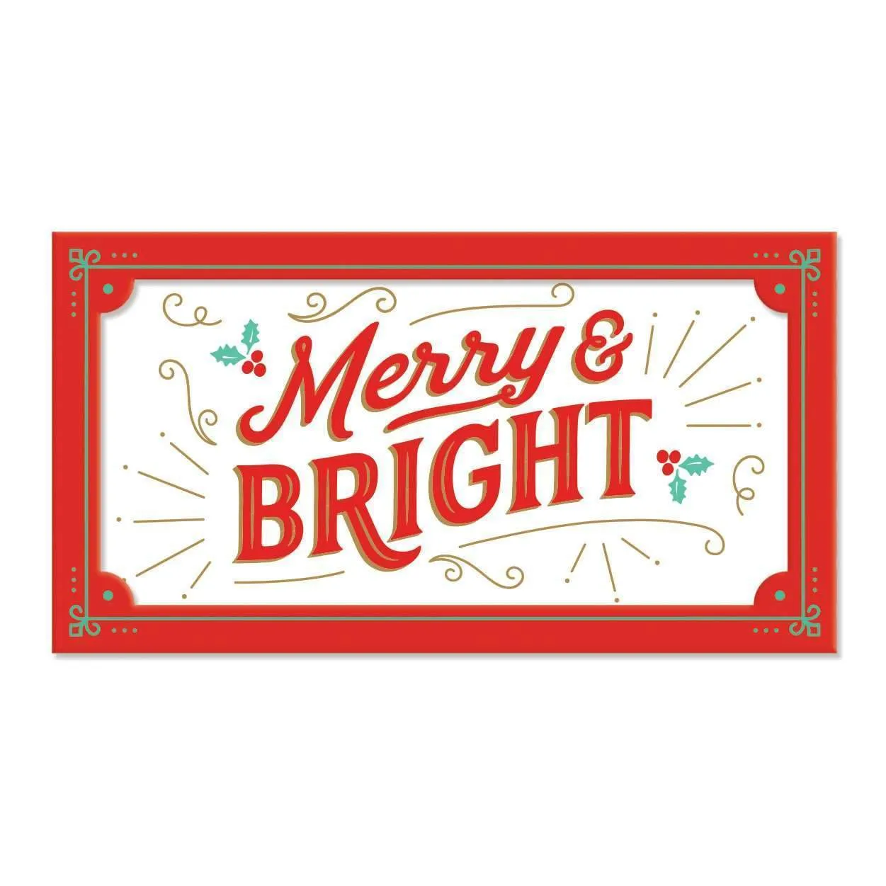 Merry & Bright Porcelain Tray