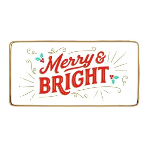 Merry & Bright Porcelain Tray