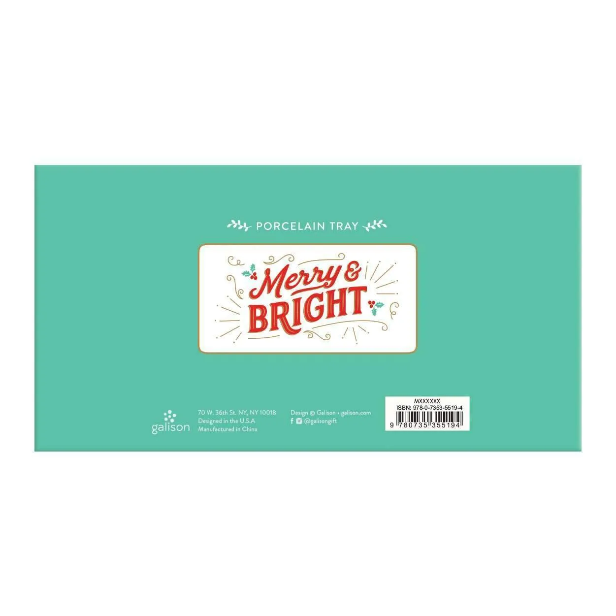 Merry & Bright Porcelain Tray