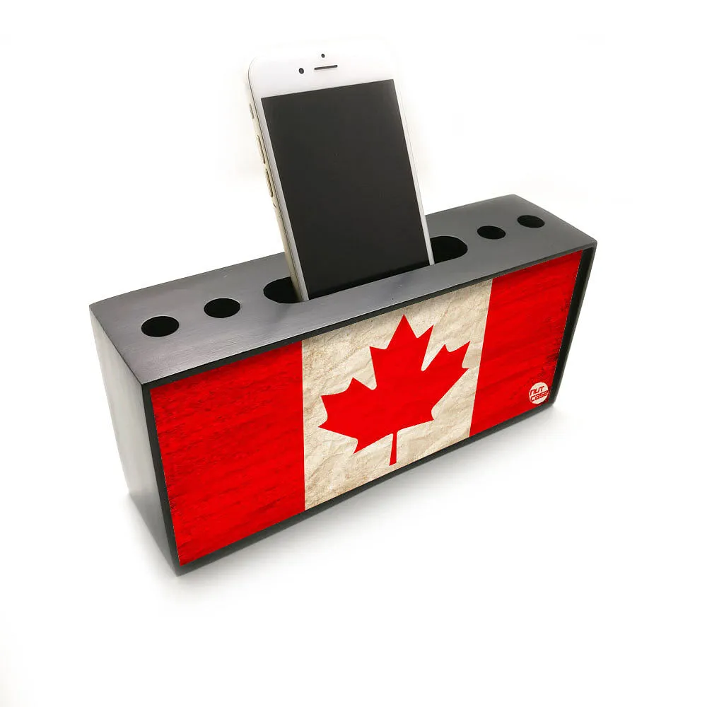 Mobile and Pen Holder Desk Organizer for Office Use - Flag of Canada