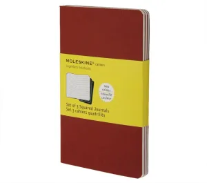 Moleskine Set of 3 Cahier Pocket Squared Journal Large CH117EN