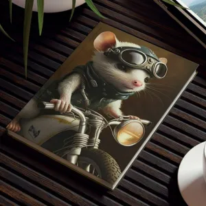 Motorcycle Mouse Hard Backed Journal