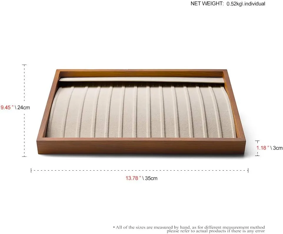 Oirlv Wood 13 Grids Necklace/Bracelet/Pendant Display Tray Jewelry Drawer Organizer Stackable Jewelry Trays (Creamy-white)