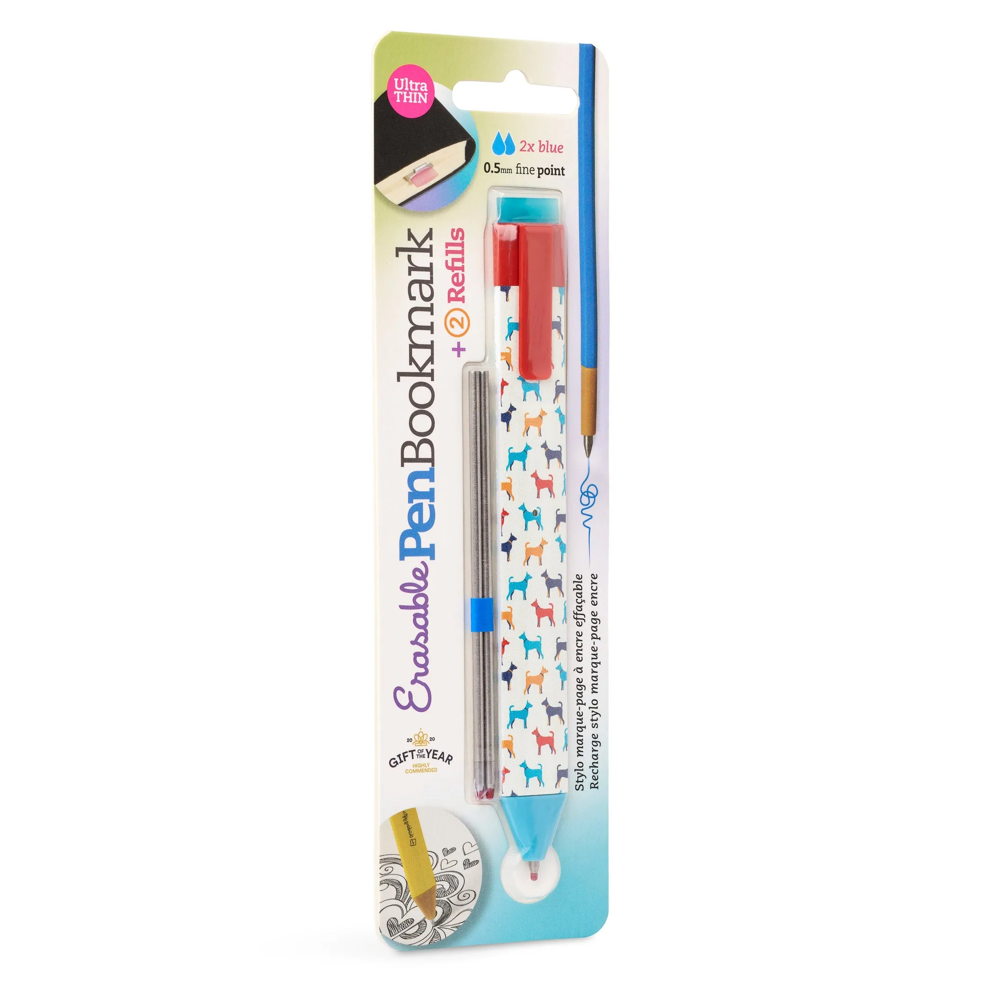 Pen Bookmark 3-in-1 with 2 Ink Refills (Dog)