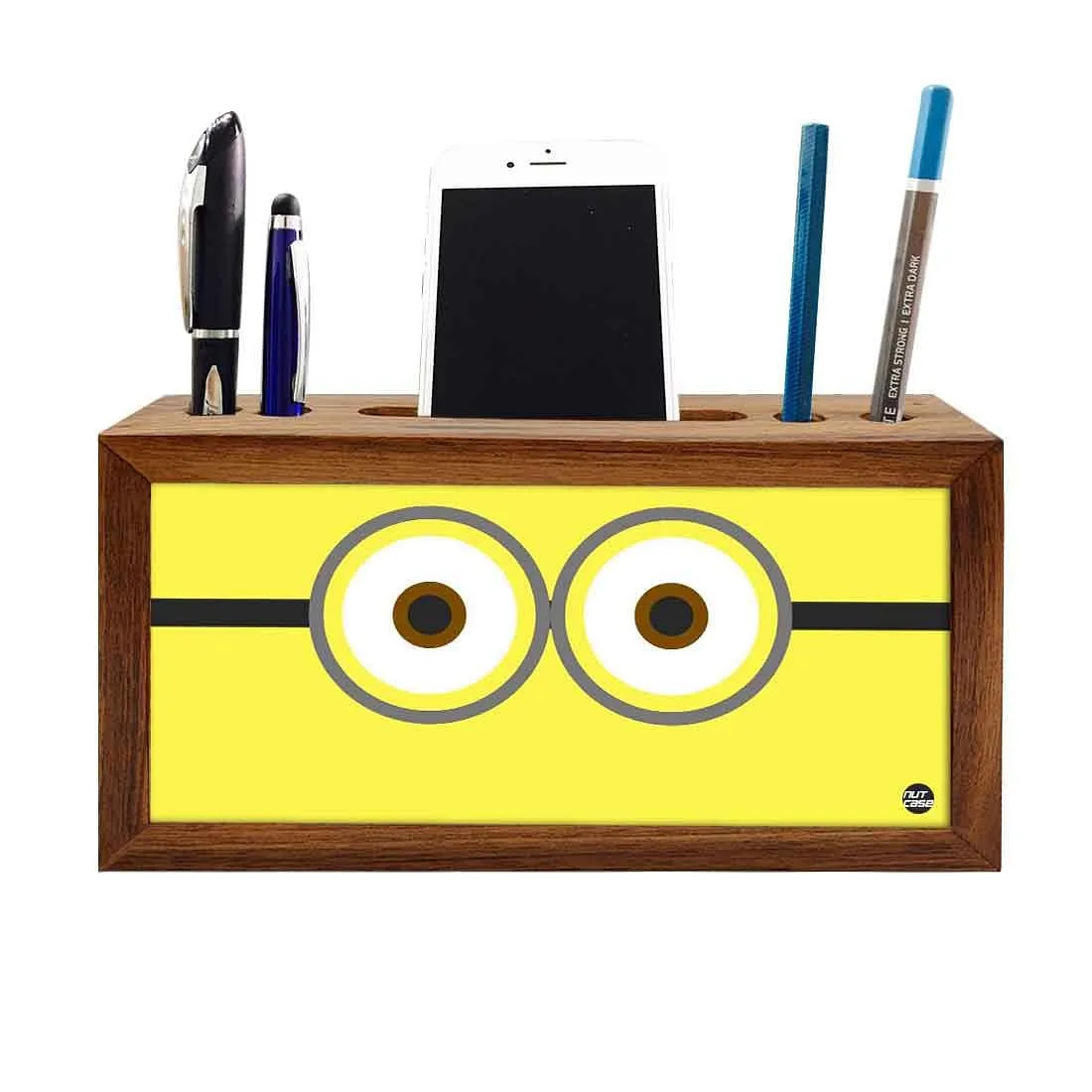 Pen Mobile Stand Holder Desk Organizer - Cute Eyes