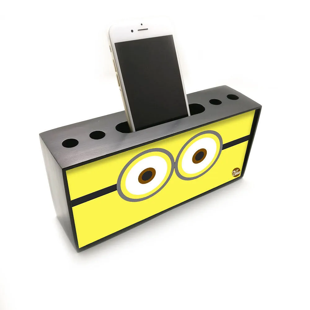 Pen Mobile Stand Holder Desk Organizer - Cute Eyes