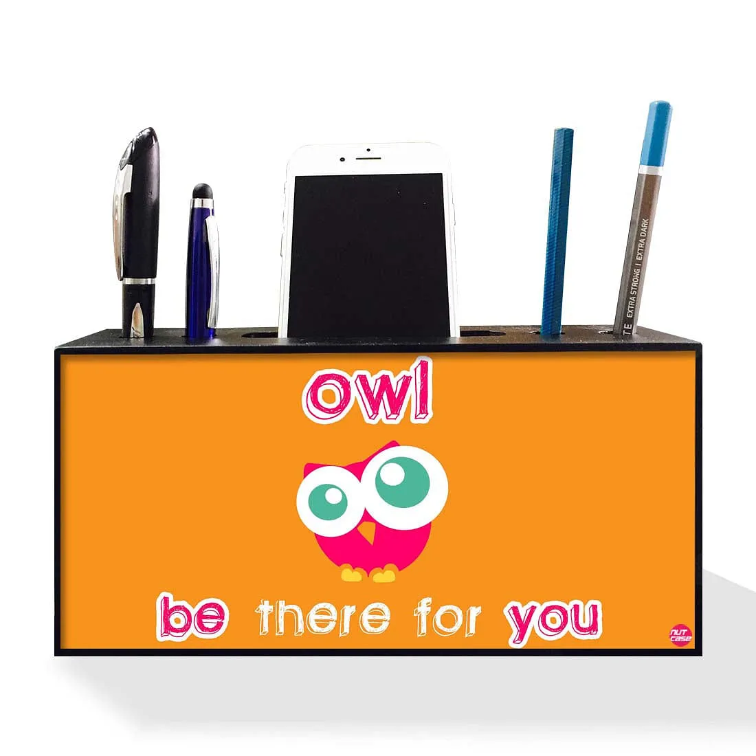 Pen Mobile Stand Holder Desk Organizer - Cute Owl