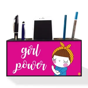 Pen Mobile Stand Holder Desk Organizer - Girl Power