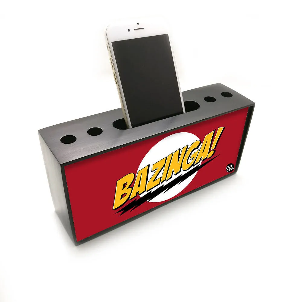 Pen Stand With Mobile Holder for Office Desk - Bazinga