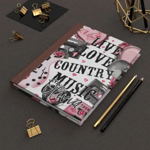 Personalised Hardcover Journal Matte, Country and Western, Live Love Country Music, awd-1486