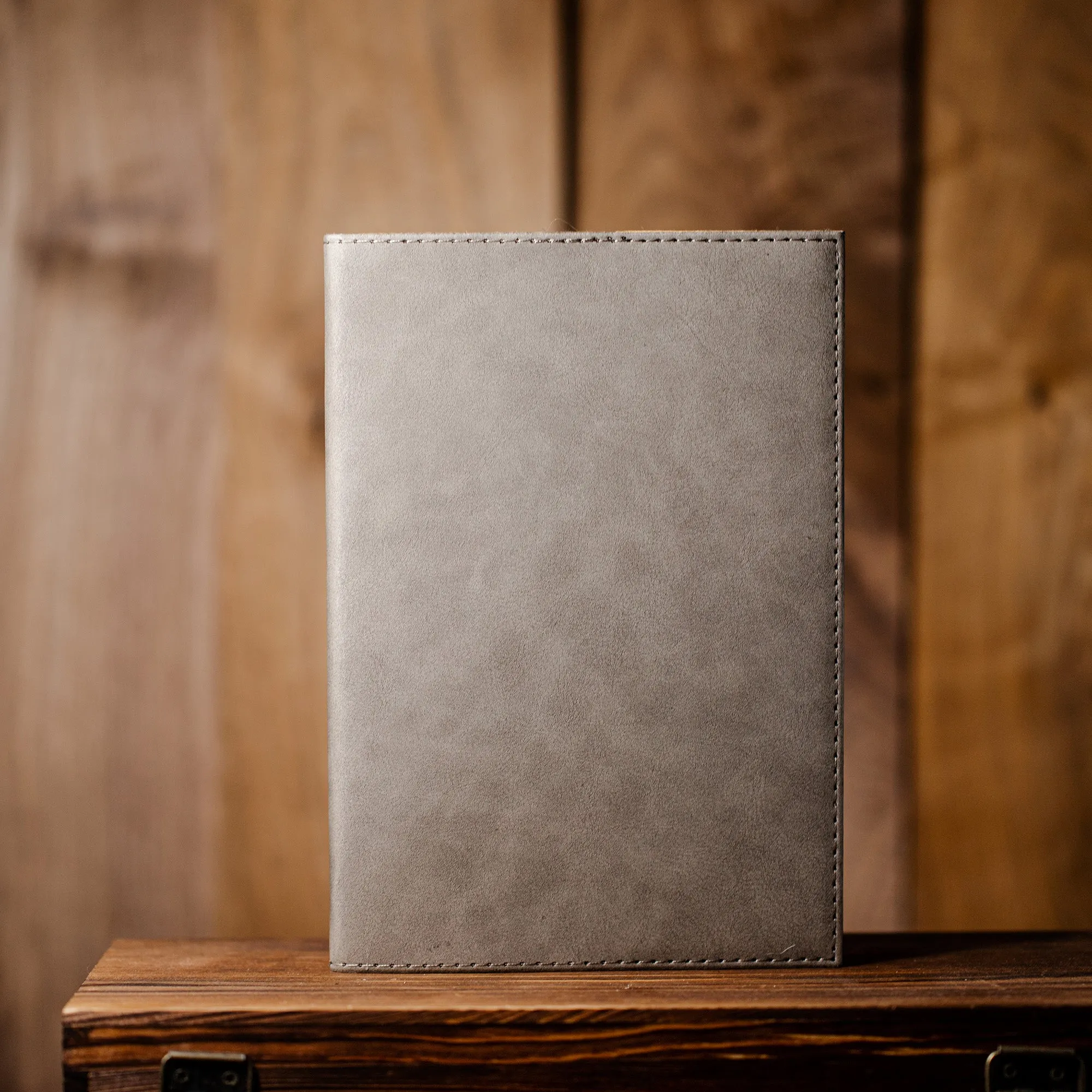 Personalized Grey Vegan Leather Journals