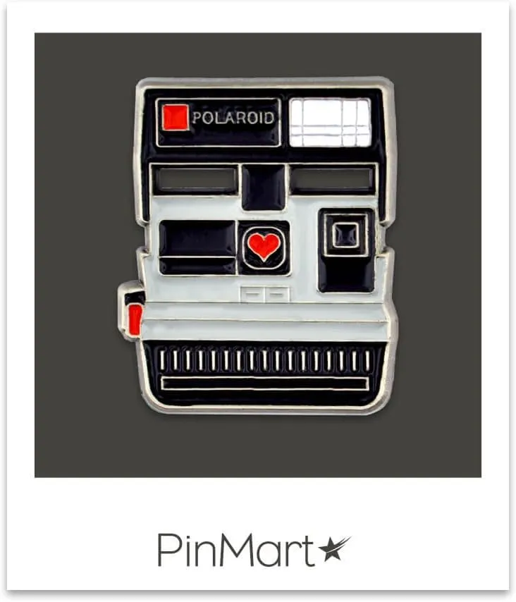 PinMart Vintage Polaroid Camera Photograhy Trendy Enamel Lapel Pin