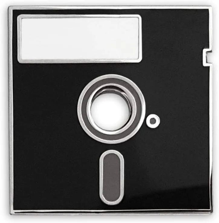 Pinsanity Retro Floppy Disk Enamel Lapel Pin