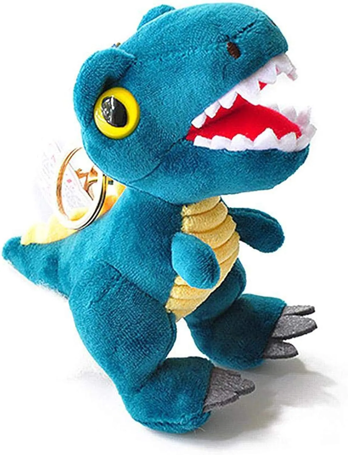 Plush Dinosaur Stuffed Animals Tyrannosaurus Rex Keychains Ornaments Pendant Key Ring Blue