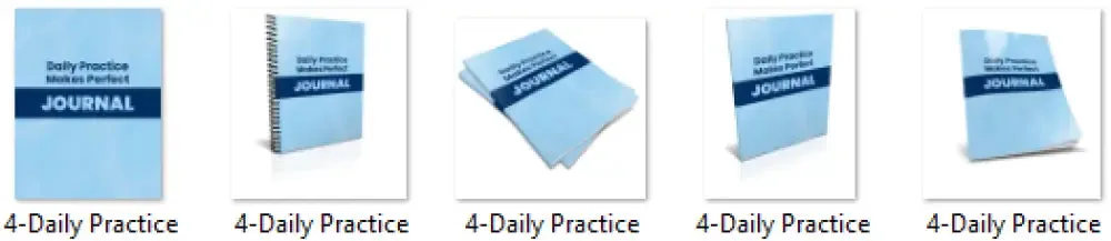 "Daily Practice Makes Perfect" Personal Development Printable Journal with Private Label Rights