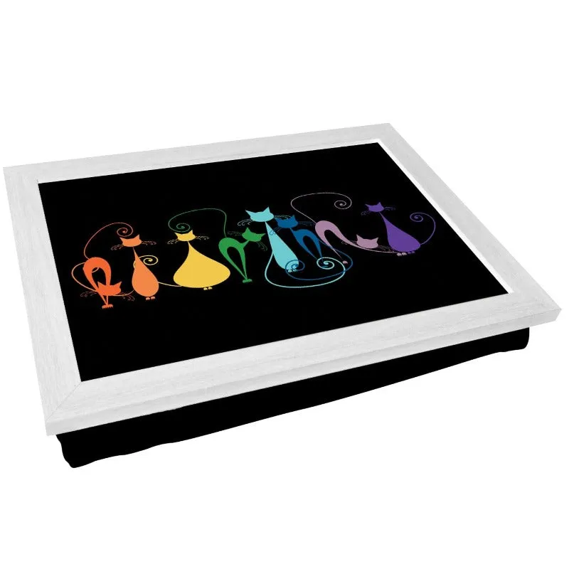Rainbow Cats Lap Tray by Fabulous Felines