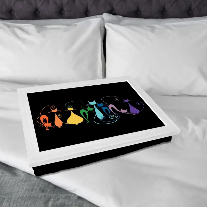 Rainbow Cats Lap Tray by Fabulous Felines