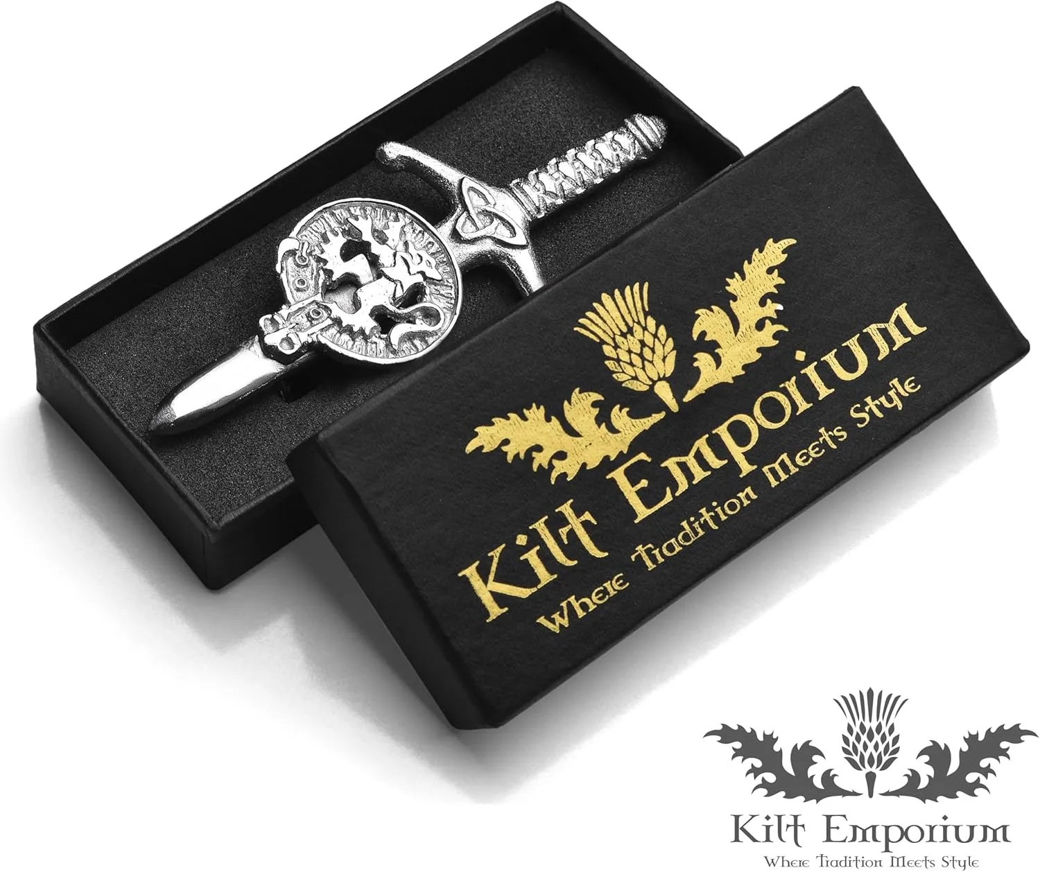 Rampant Lion Kilt Pin, Rust Free Metal Brass, 4 inches