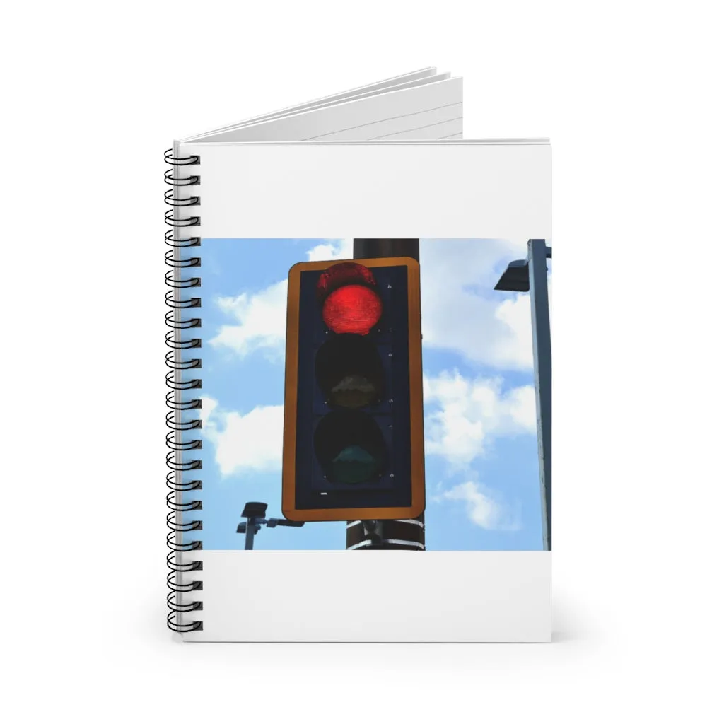 Red Light Spiral Notebook - Ruled Line