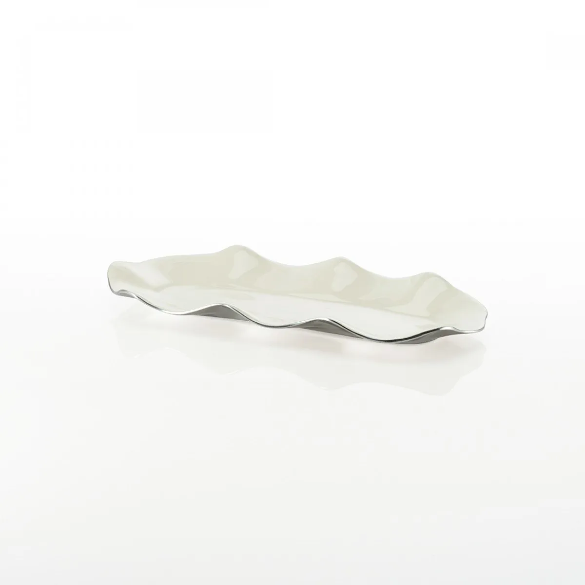 Ruffled Long Trays Oyster