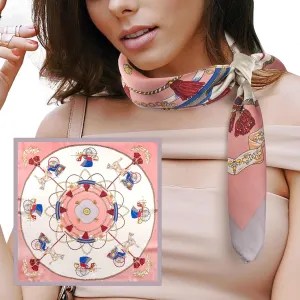Silk Feeling Head Hair Scarf for Women Neck Square Scarves 27.5X27.5 Birthday Mother's Day Gifts