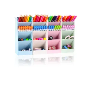 SITAKE Pen Pencil Holder Organizer | 4 Colors Marker Organizer and Storage |  Big Desk Organizers and Accessories