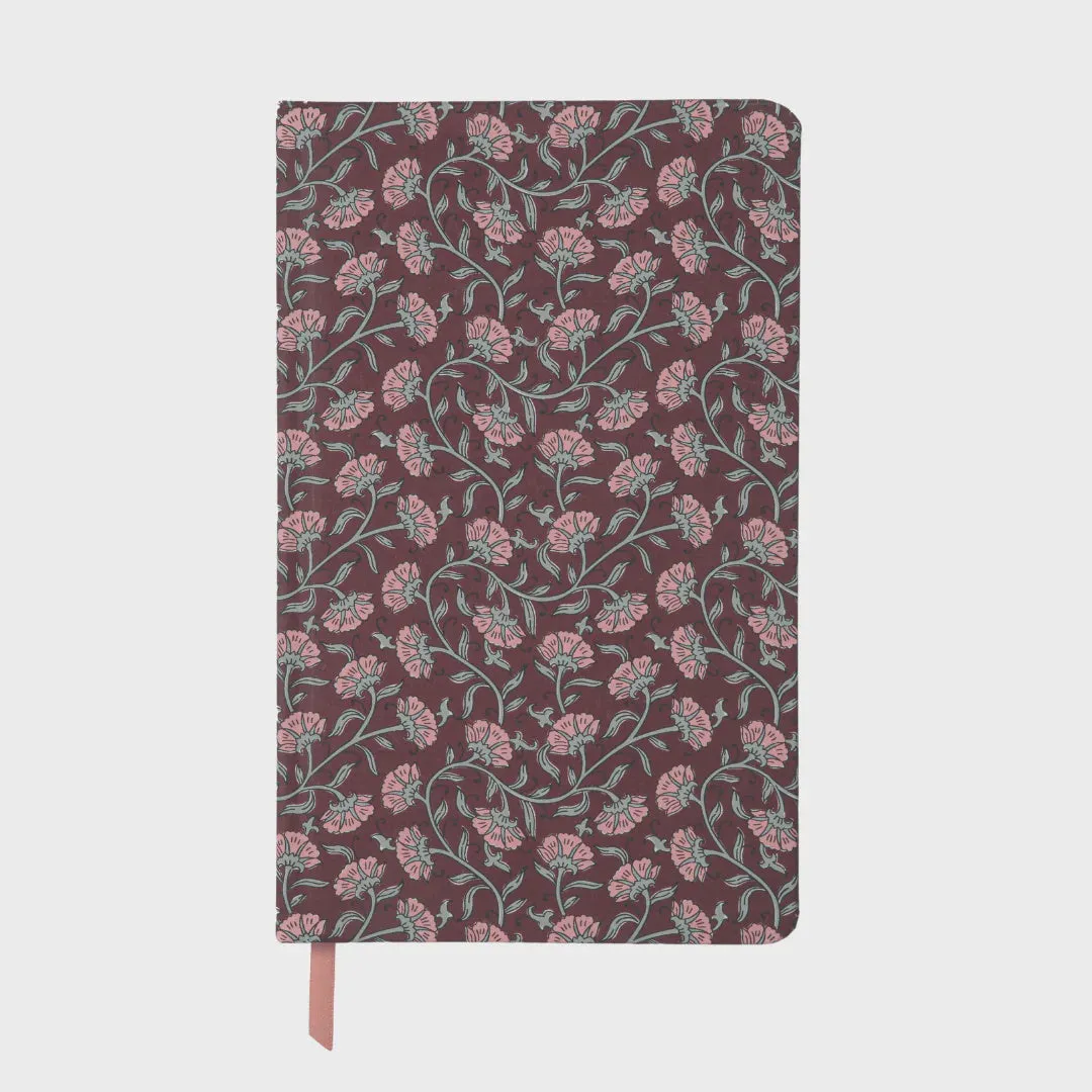 Soft Touch Journal - Burgundy Vintage Floral