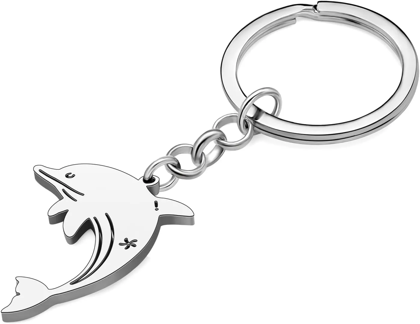 Stainless Steel Sea Turtle Shark Dolphin Fish Keychains Seahorse Crab Keyrings Charms Gifts for Women Girls