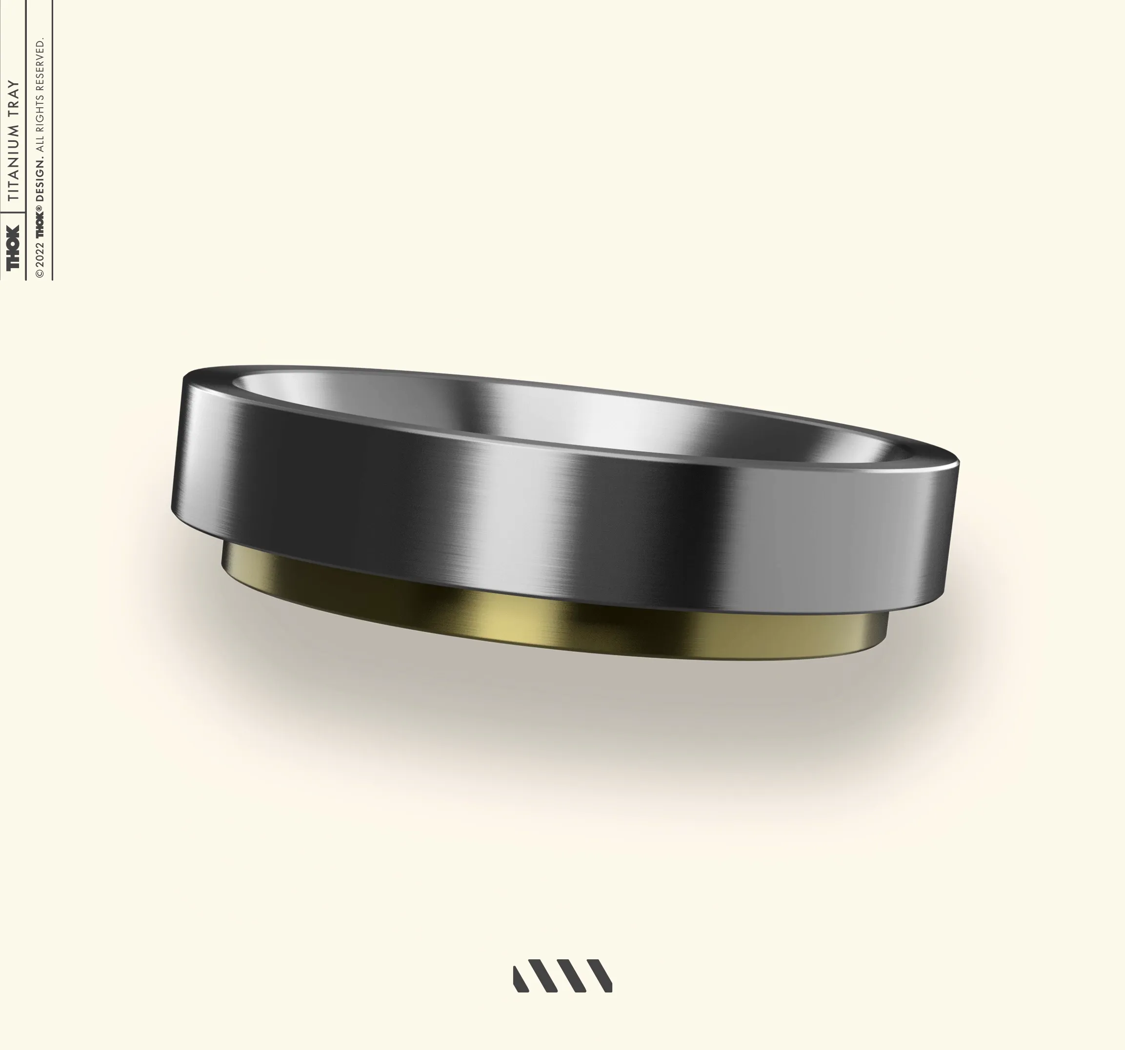 THOK Trinket Trays - Titanium & Brass