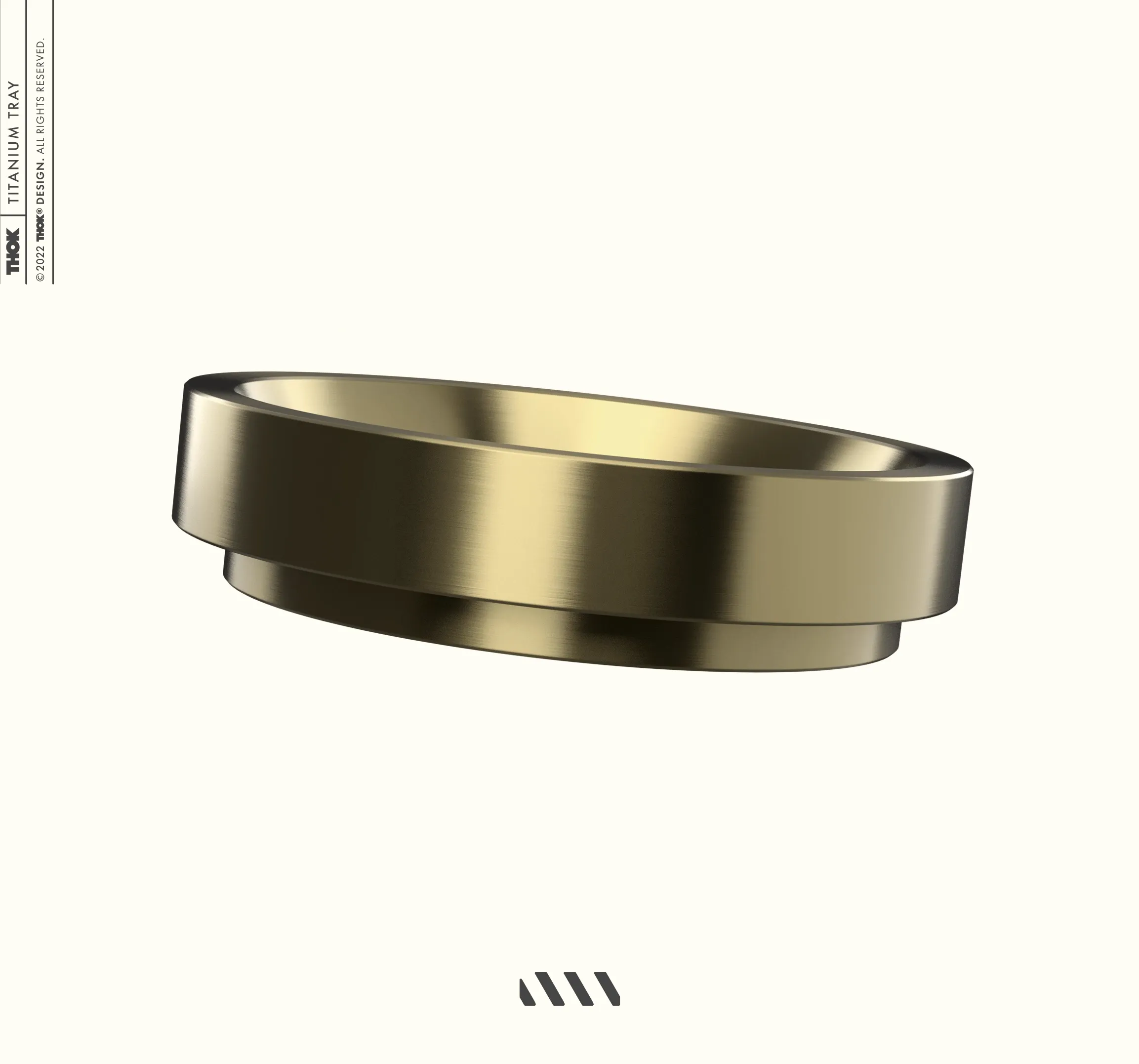 THOK Trinket Trays - Titanium & Brass