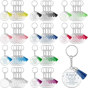 Unittype Inspirational Acrylic Keychain with Tassel Thank You Appreciation Gift for Teacher Graduation Employee Coworker