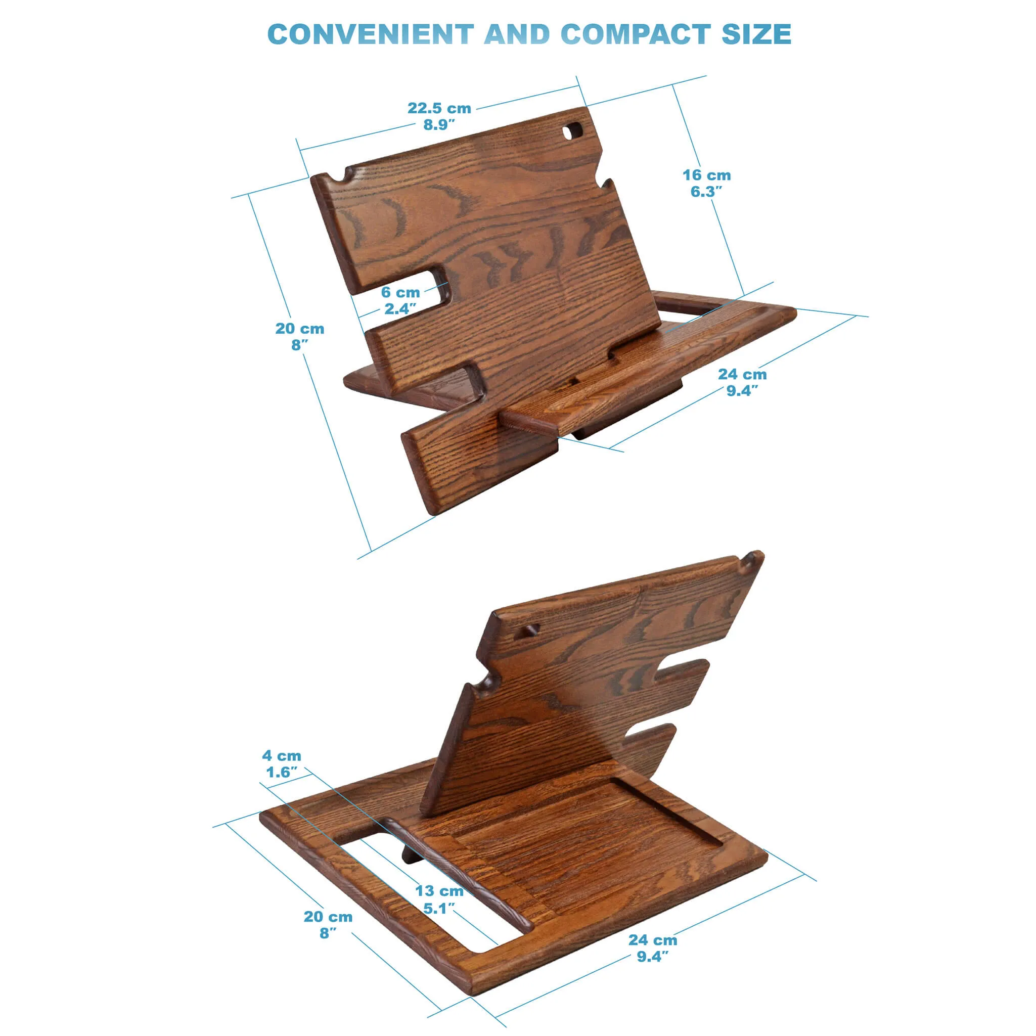 Universal Desk Organizer with Charging Station - Light Ash Wood