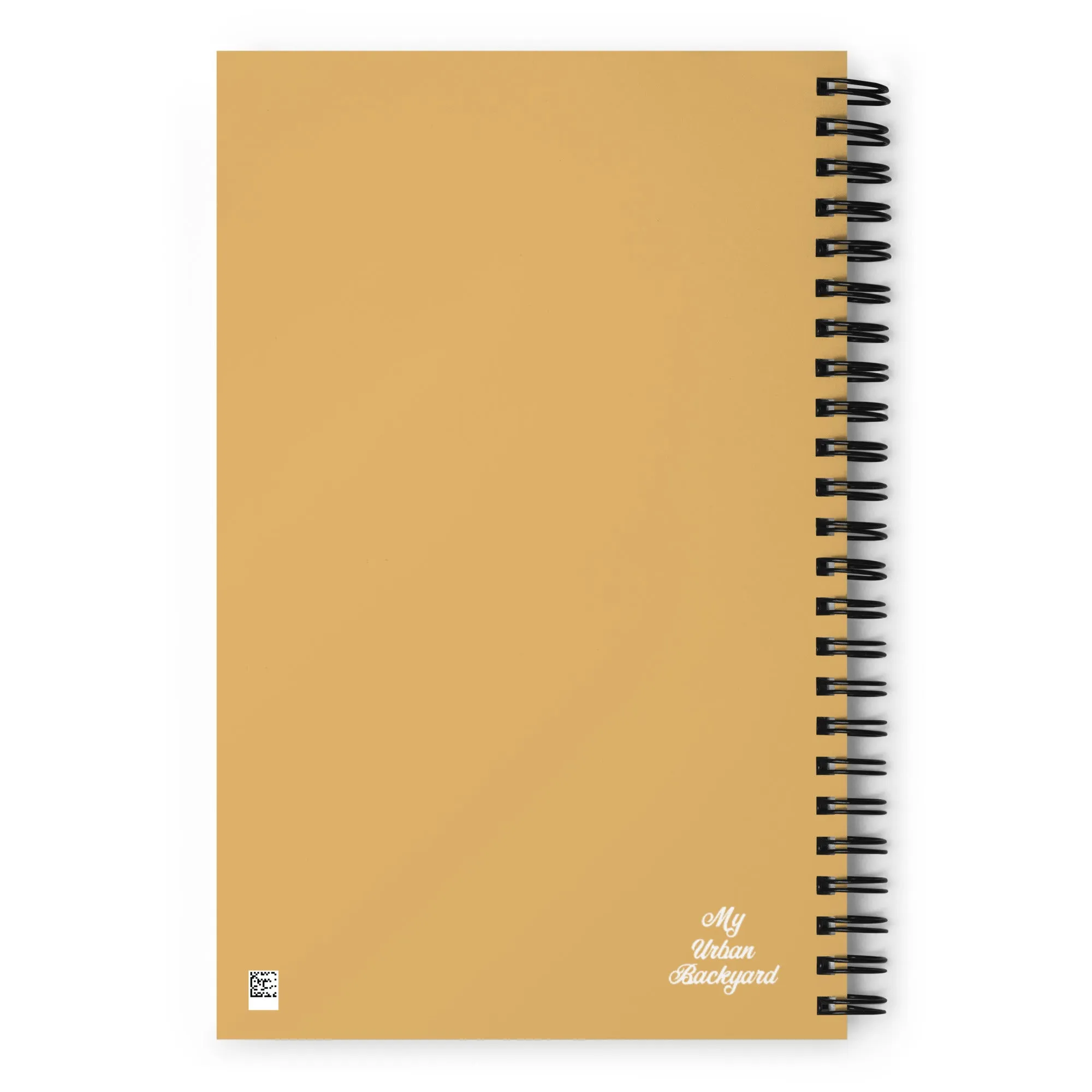 White Cat and Flowers, Spiral Notebook Writing Journal, 140 DOTTED pages