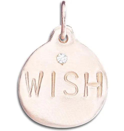 Wish Disk Charm With Diamond