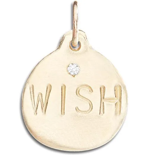 Wish Disk Charm With Diamond