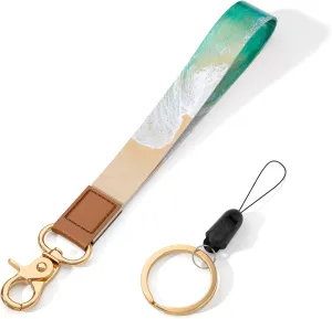 Wrist Lanyard Key Chain, Wristlet Strap Keychain Holder for Women Men Car Keys Wallet Card Phone