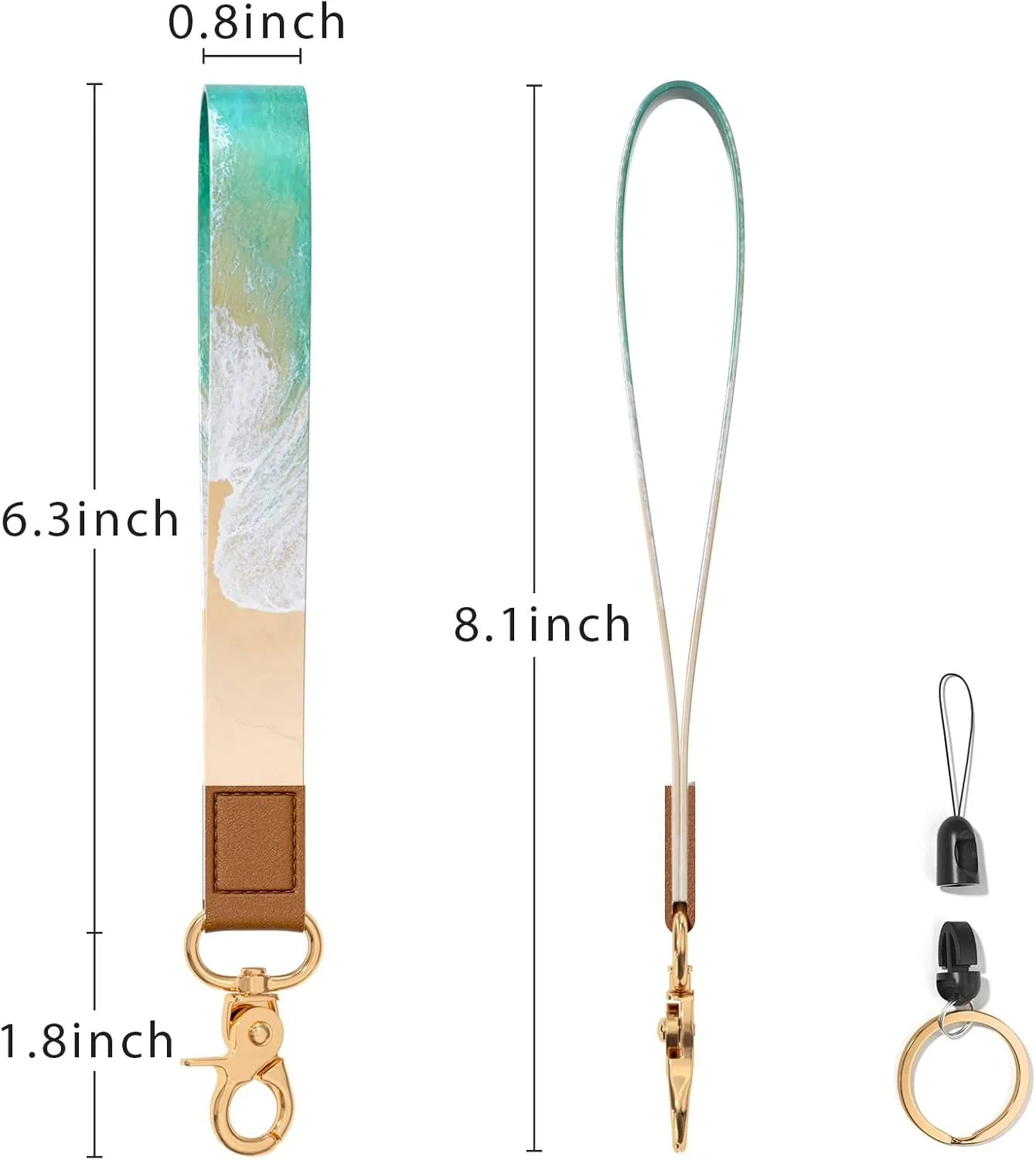 Wrist Lanyard Key Chain, Wristlet Strap Keychain Holder for Women Men Car Keys Wallet Card Phone